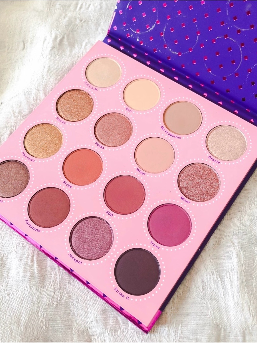 Colourpop Fortune Eyeshadow Palette - 16 Neutral & Pink Shades Pressed Powder